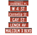 Replica Street Name Signs in Greenwich Village Historic District New York City