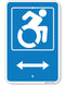 Handicapped Symbol Sign (with double arrow) (New York State Accessible Icon)