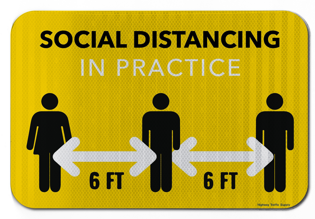Social Distancing In Practice | Covid-19 Signs | Highway Traffic Supply