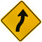 Reverse Curve Sign (Right Arrow)