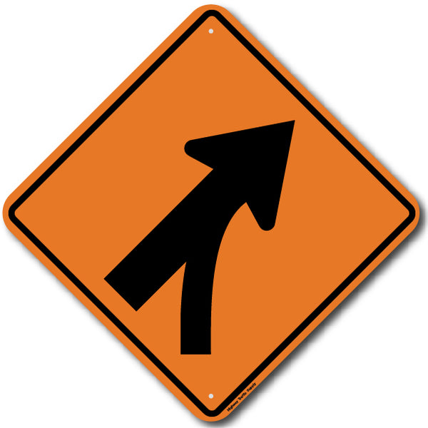 W4-5R Entering Roadway Merge (Right) Sign