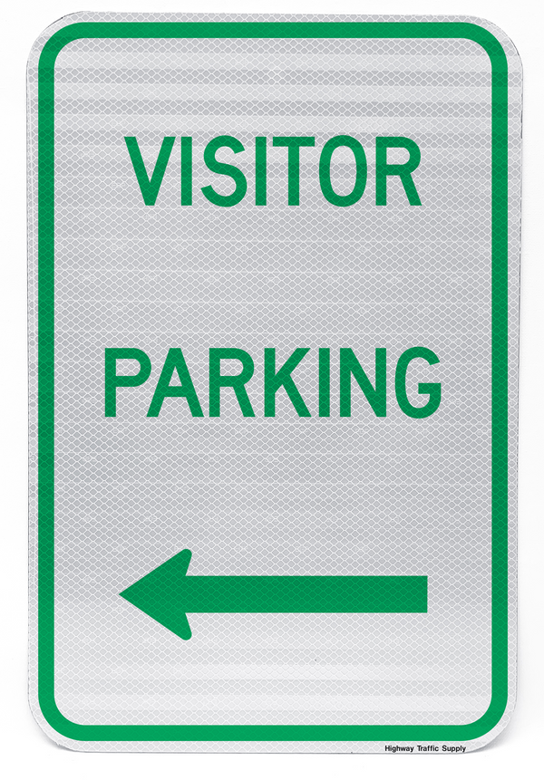 Visitor Parking Sign (with left arrow)