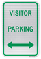 Visitor Parking Sign (with double arrow)