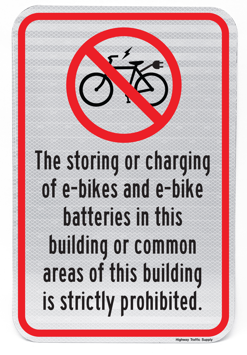 E-bike Charging and Fire Safety Signs in New York