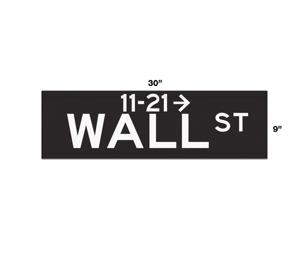 Replica Street Name Signs | Wall St