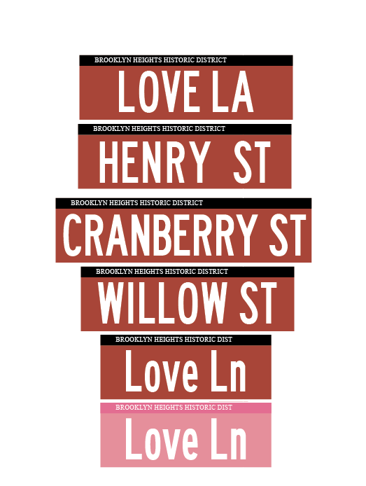 Replica Street Name Signs | Historic New York (Brooklyn Heights Historic District)