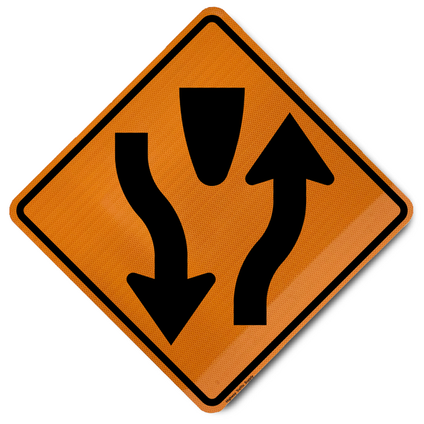 Divided Highway Sign Right