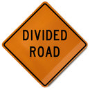 Divided Road (W6-1b) Sign