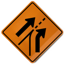 Entering Added Lane Right (W4-6R) Sign