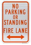 No Parking Or Standing Fire Lane Sign