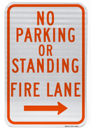 No Parking Or Standing Fire Lane Sign