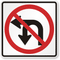 R3-18 No Left and U Turn Sign front