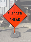 Flagger Ahead (W20-7A) Vinyl Roll-Up Sign