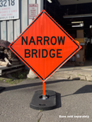 Narrow Bridge (W5-2) Vinyl Roll-Up Sign