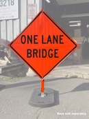 One Lane Bridge (W5-3) Vinyl Roll-Up Sign