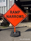 Ramp Narrows (W5-4) Vinyl Roll-Up Sign