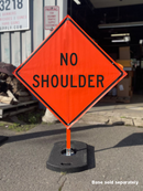 No Shoulder (W8-23) Vinyl Roll-Up Sign