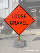 Loose Gravel Vinyl Roll-Up Sign
