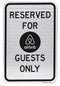 Airbnb reserved parking sign for guests front