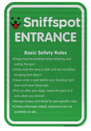 Sniffspot Entrance and Basic Safety Rules Sign
