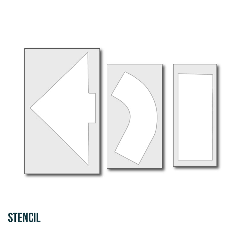 3 Piece Arrow Kit Stencil  | Highway Traffic Supply