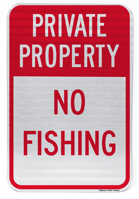 Private Property No Fishing Sign