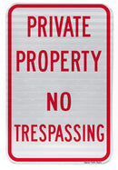 Private Property No Trespassing Sign