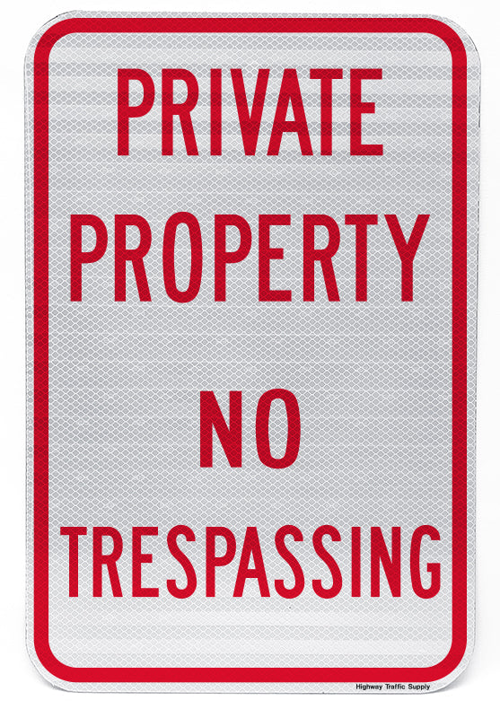 Private Property No Trespassing Sign