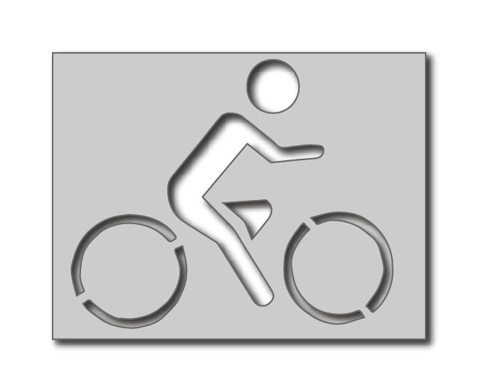 Cycling Awareness Symbol Stencil