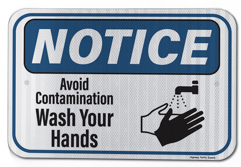 Notice Avoid Contamination... Sign