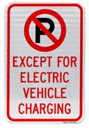 No Parking Except for Electric Vehicle Charging