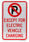 No Parking Except for Electric Vehicle Charging