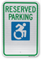 Reserved Parking Handicap Parking Sign (New York State Accessible Icon)