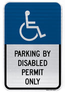 Handicapped Parking By Disabled Permit Only Sign