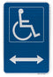 Handicapped Symbol Sign (with double arrow)