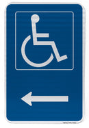 Handicapped Symbol Sign (with left arrow)