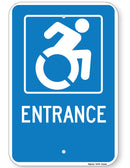 Handicapped Entrance Sign (New York State Accessible Icon)