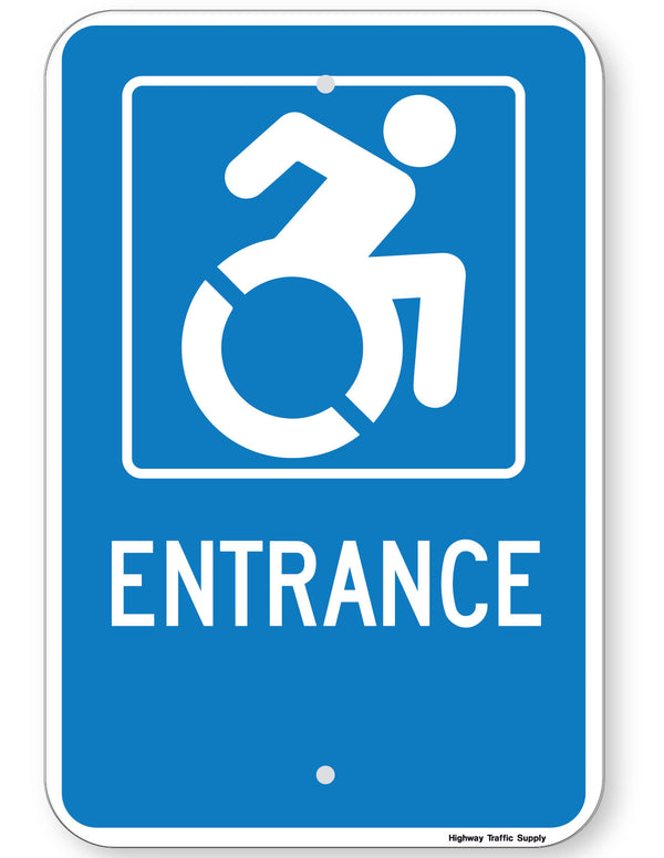 Handicapped Entrance Sign (Accessible Icon)