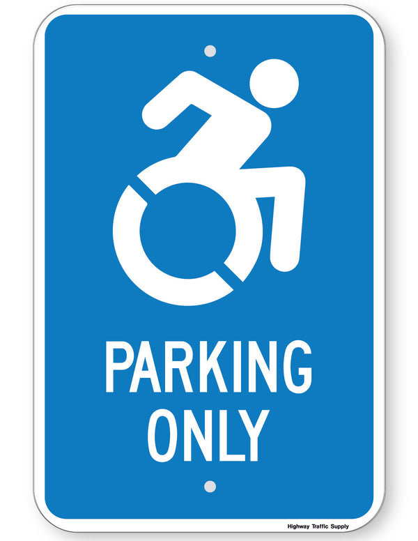 Handicapped Parking Only Sign (New York State Accessible Icon)