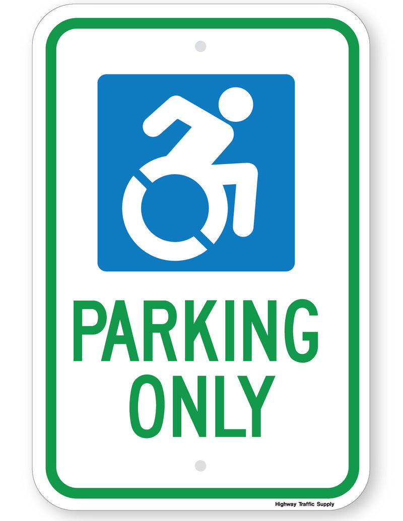 Handicapped Symbol Parking Only Sign (New York State Accessible Icon)