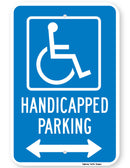 Handicapped Parking Sign (with double arrow)