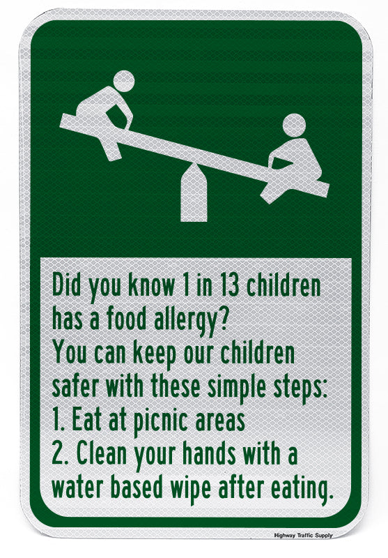 Playground Allergy Sign