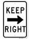 Keep Right (with arrow) Sign
