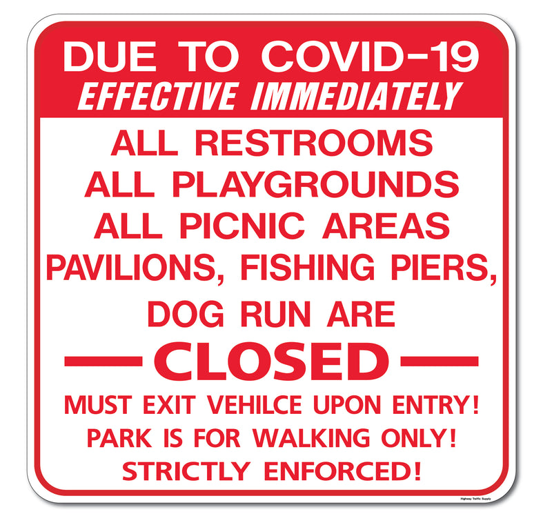 Due To Covid-19... Sign