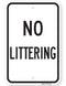 No Littering Sign