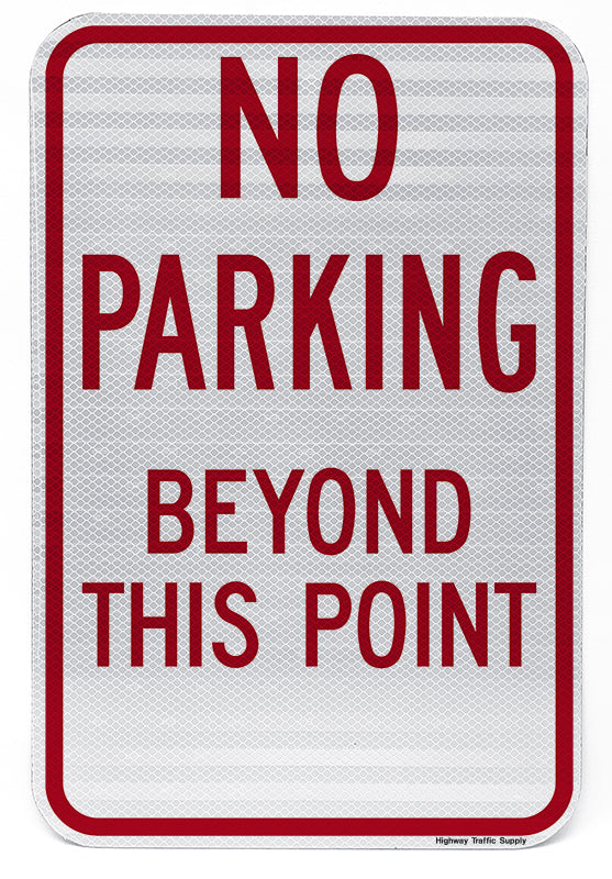 No Parking Beyond This Point Sign