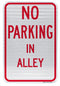 No Parking In Alley Sign