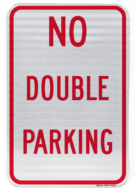 No Double Parking Sign