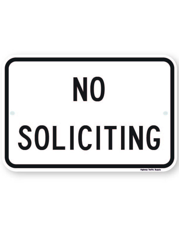 No Soliciting Sign