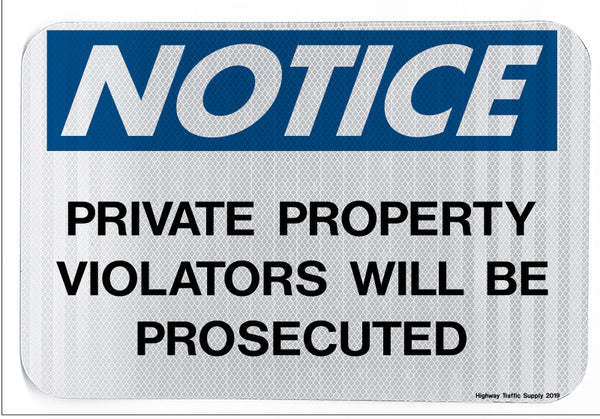 Private Property No Public Right Of Way Sign - Adhesive Vinyl 6.5x1.5 Inches